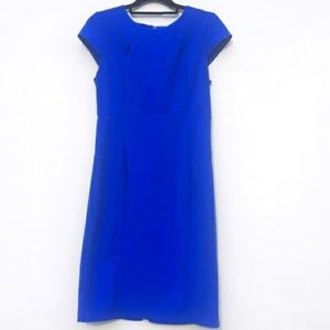 Blue Midi Length Sheath Dress. Size 6